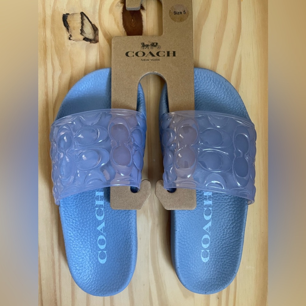 Cute & Comfy Coach Sandals, Blue